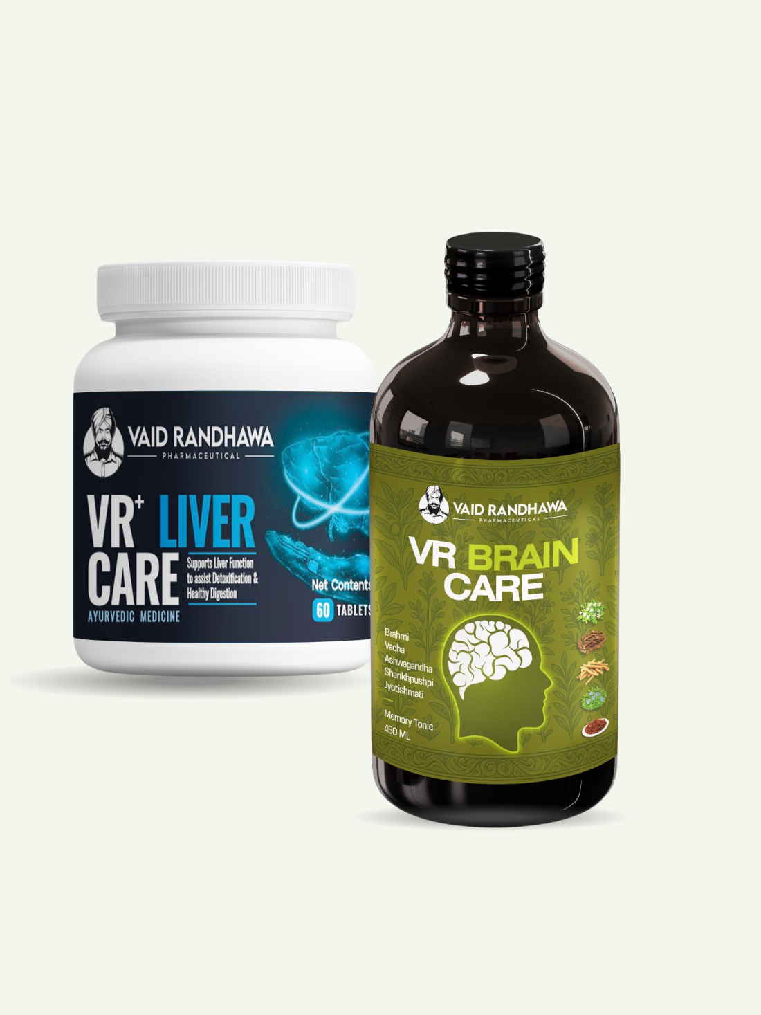 VR Brain Care Syrup & VR Liver Care Tablets