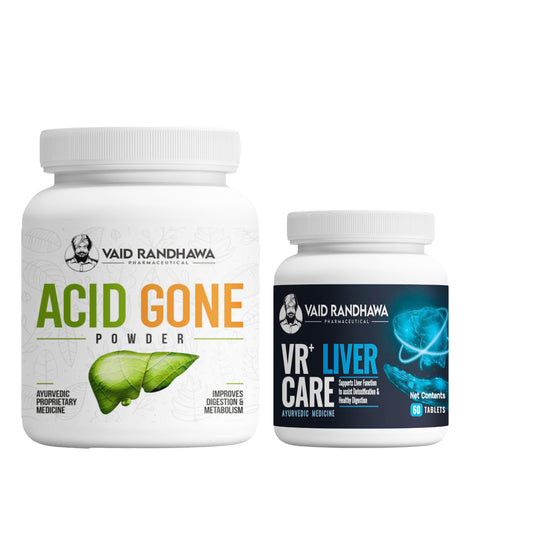 Acid Gone Powder + VR Liver Care Tablets